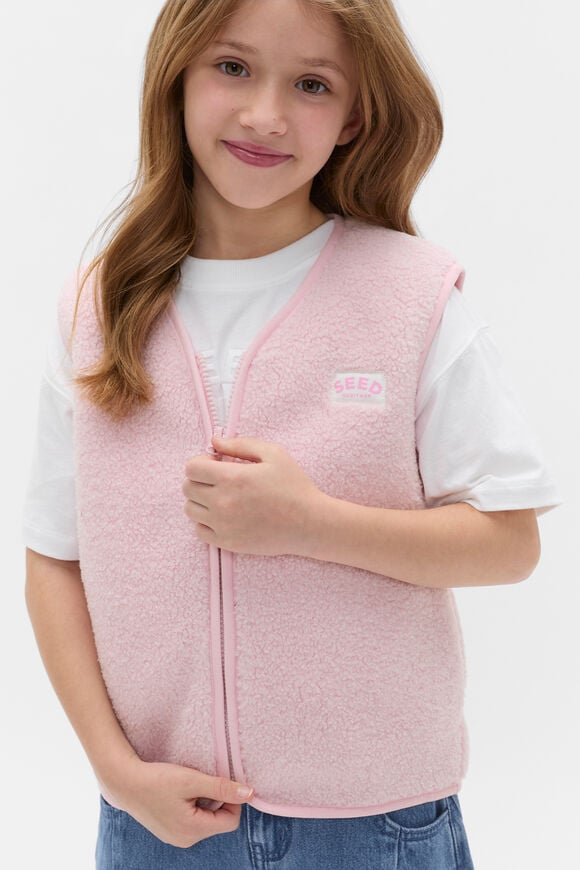 Fleece Vest  Pink Lemonade  hi-res