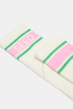 Logo in Stripe Sock  Pink Multi Stripe  hi-res