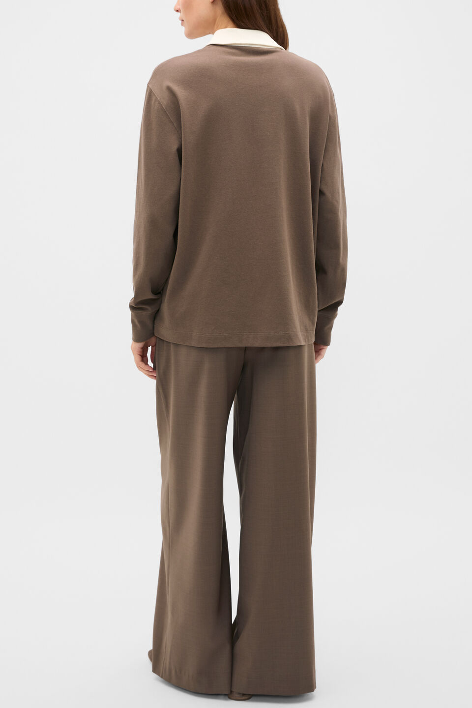 Easy Cotton Rugby Top  Chestnut