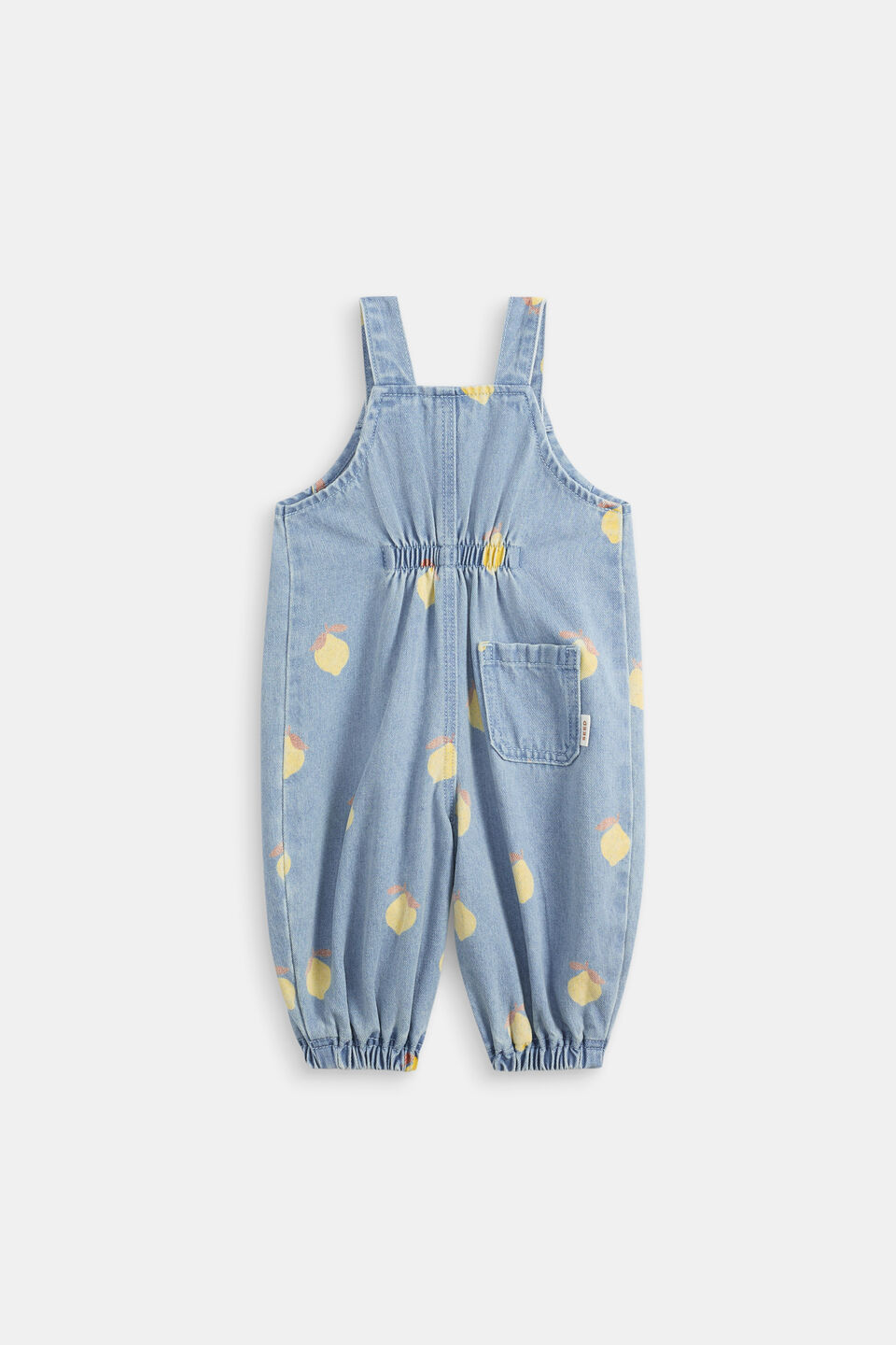 Citrus Denim Romper  Light Wash Lemon