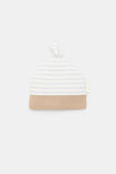 Stripe Knotted Beanie  Lavender  hi-res