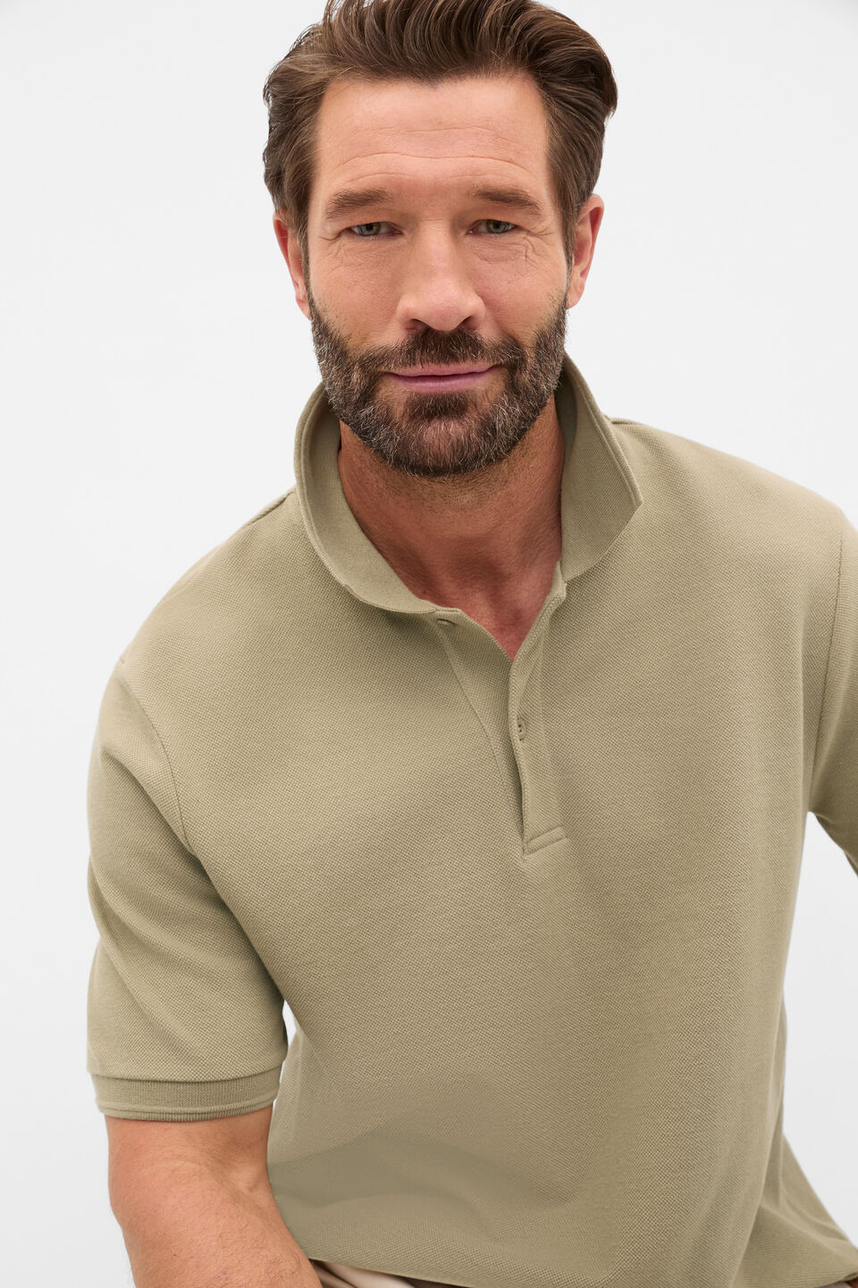 Pique Polo  Putty
