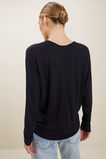 Modal V Neck Top  Deep Navy  hi-res