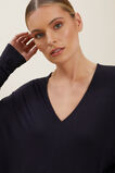 Modal V Neck Top  Deep Navy  hi-res