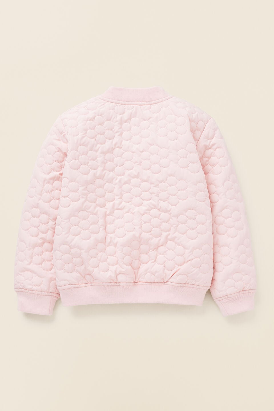 Quilted Daisy Bomber  Dusty Rose