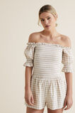 Off Shoulder Gingham Top    hi-res