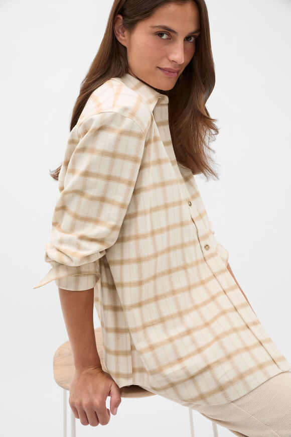 Relaxed Check Shirt  Sandstone Check  hi-res