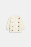 Floral Cable Knit Sweater  Classic Cream  hi-res
