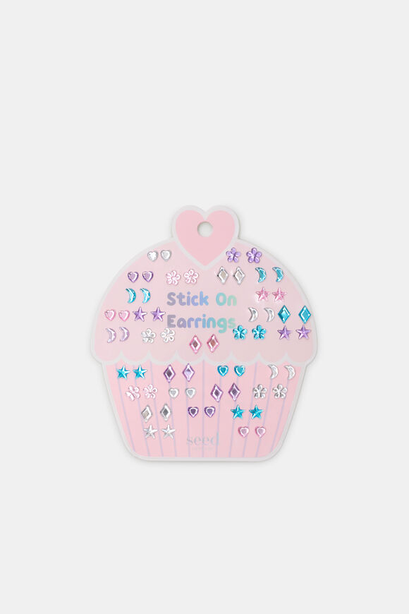 Cupcake Stick On Earrings  Multi  hi-res