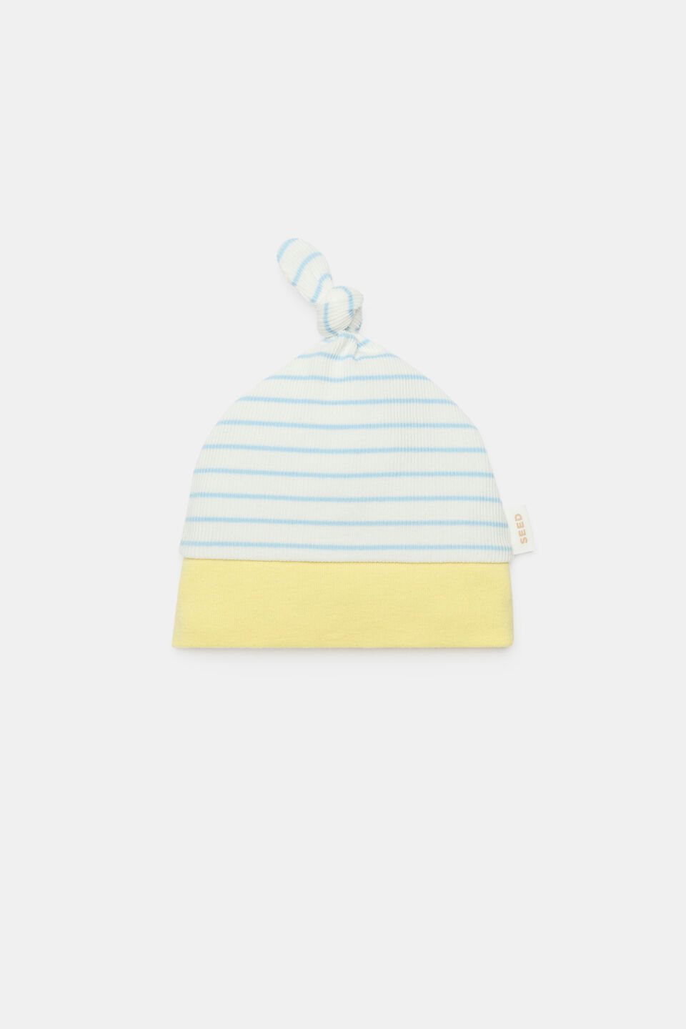 Stripe Knotted Beanie  Arctic