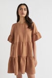 Core Linen Mini Dress  Auburn Brown  hi-res