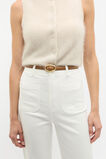 Carmen Oval Buckle Belt  Tan  hi-res