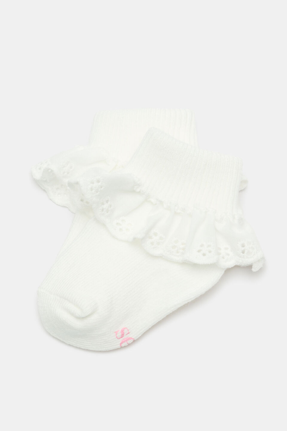Baby Frill Sock  Vanilla