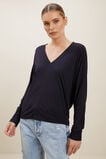 Modal V Neck Top  Deep Navy  hi-res