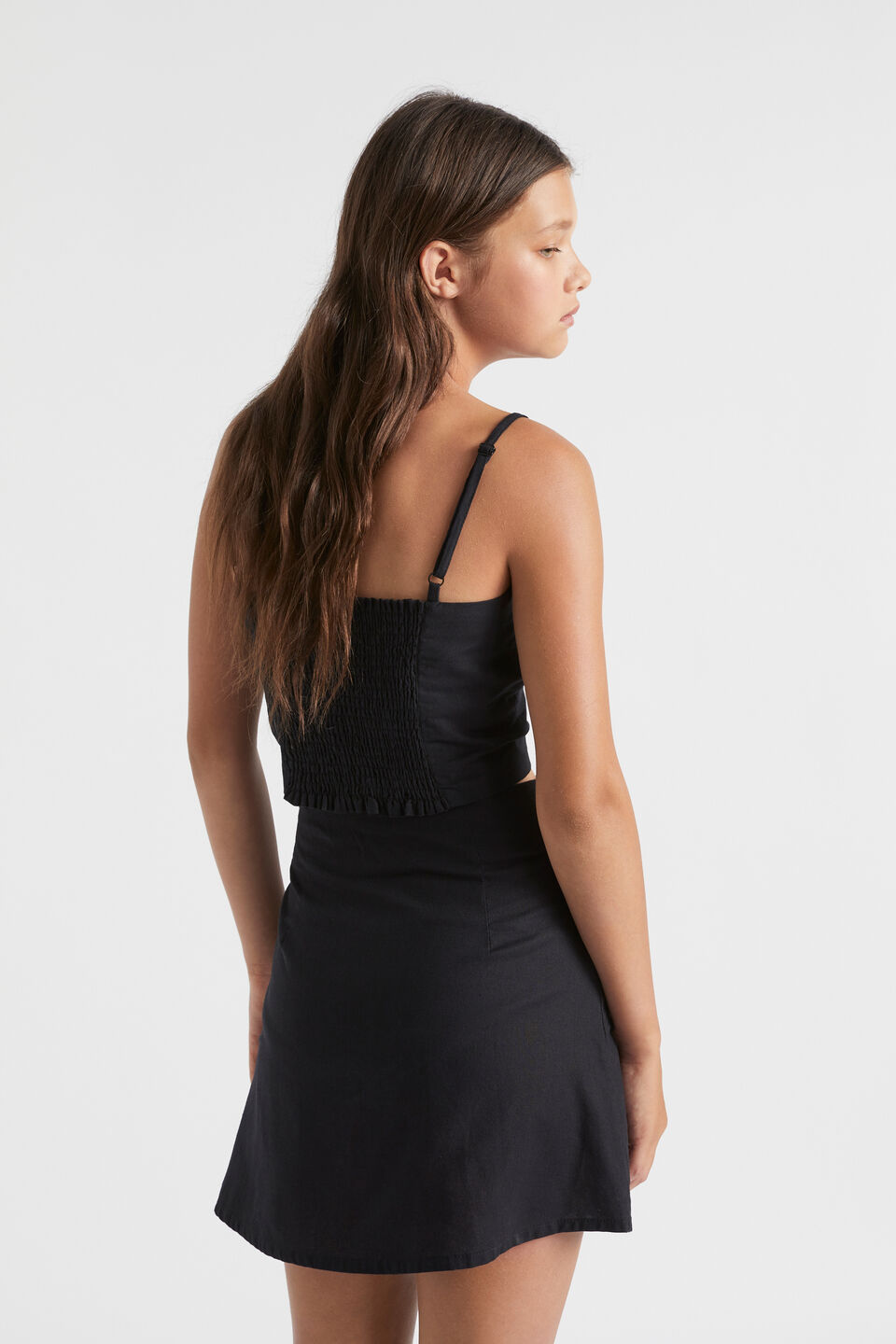 Tie Wrap Skirt  Black