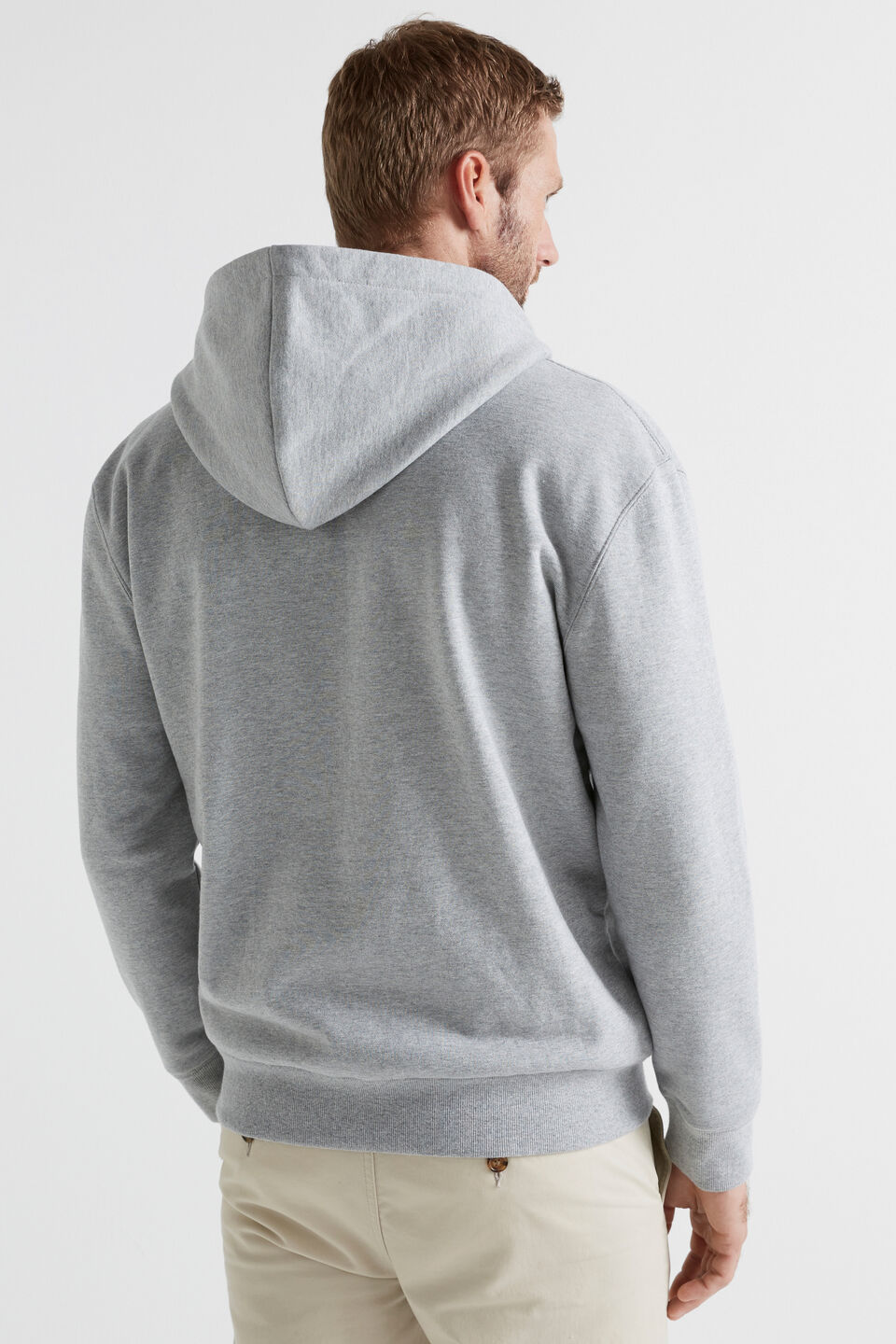 Full Zip Hooded Sweatshirt  Grey Marle