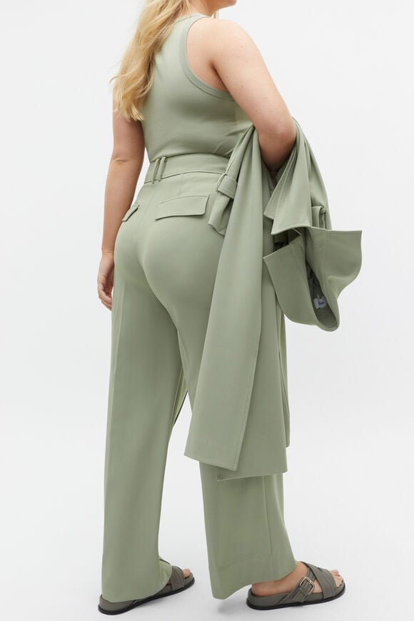 Button Detail Trouser  Pale Olive  hi-res