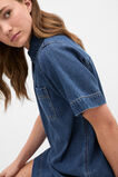 Collar Denim Dress  Ink Wash  hi-res