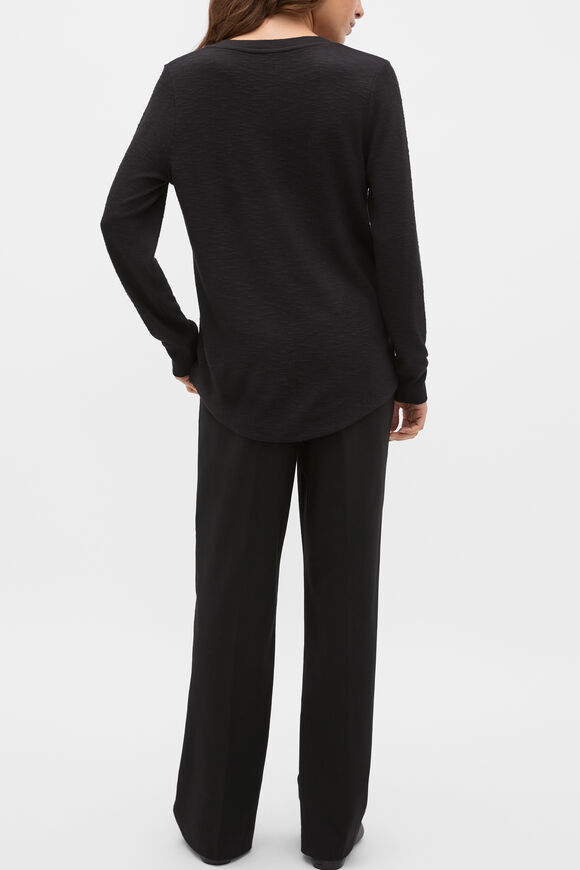 Supersoft V Neck Top  Black  hi-res
