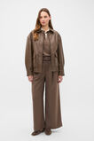 Leather Bomber Jacket  Chestnut  hi-res