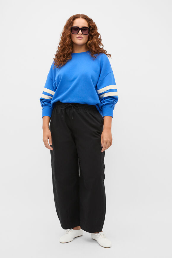 Contrast Detail Crew Neck Sweat  Blue Haven  hi-res
