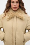 Faux Fur Collar Jacket  Caramel Clay  hi-res
