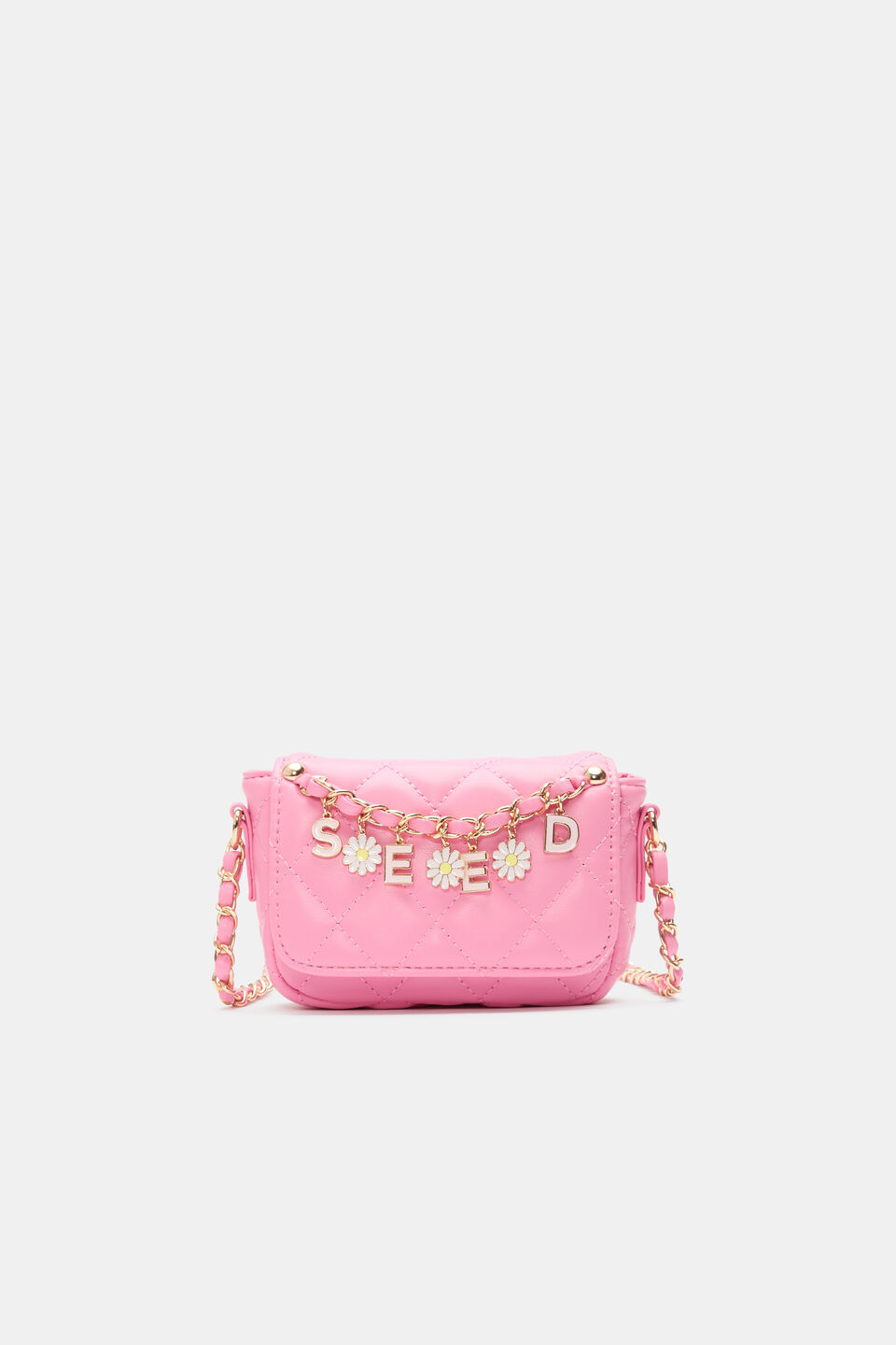 Flower Charm Bag  Candy Pink