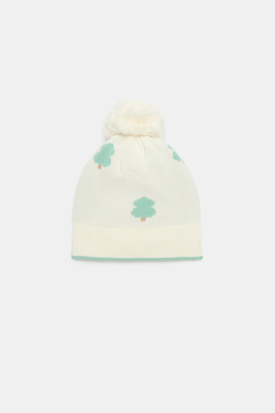 Jacquard Knit Beanie  Seafoam