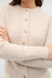 Alpaca Blend Fitted Cardigan  Cashew Cream Marle  hi-res