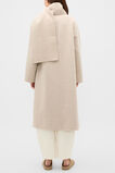 Wool Blend Scarf Coat  Cashew Cream Marle  hi-res