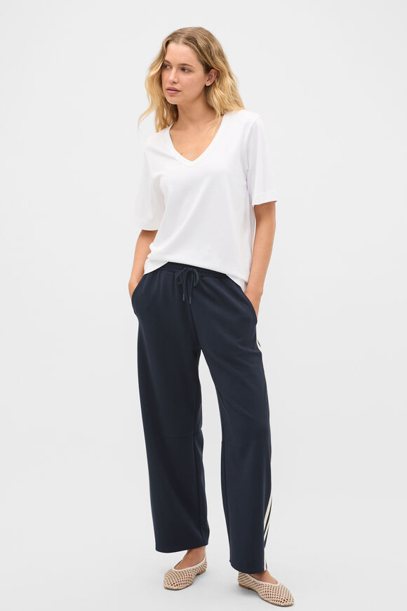 Cotton V Neck Relaxed Tee  Whisper White  hi-res