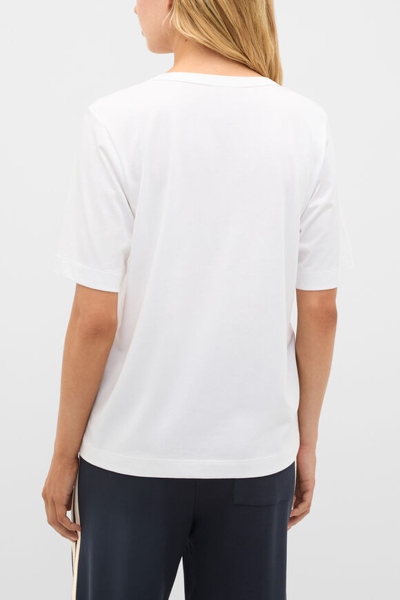 Cotton V Neck Relaxed Tee  Whisper White  hi-res