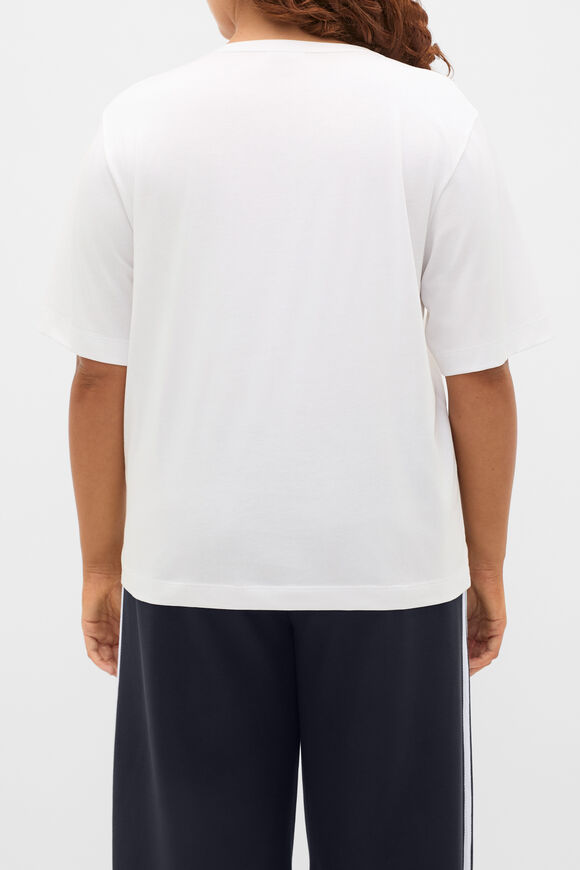 Cotton V Neck Relaxed Tee  Whisper White  hi-res