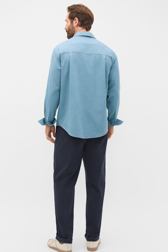 Drapey Twill Shirt  Ocean Blue  hi-res