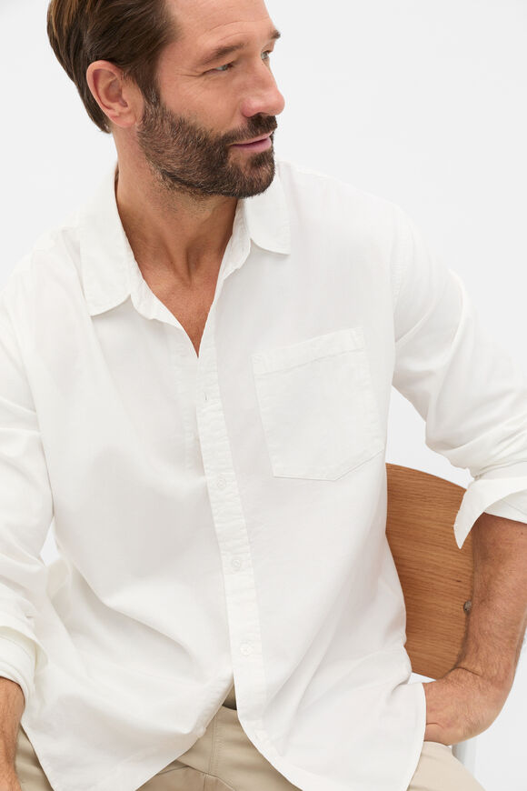 Drapey Twill Shirt  Off White  hi-res