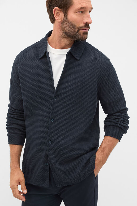 Textured Shirt  Midnight Blue  hi-res