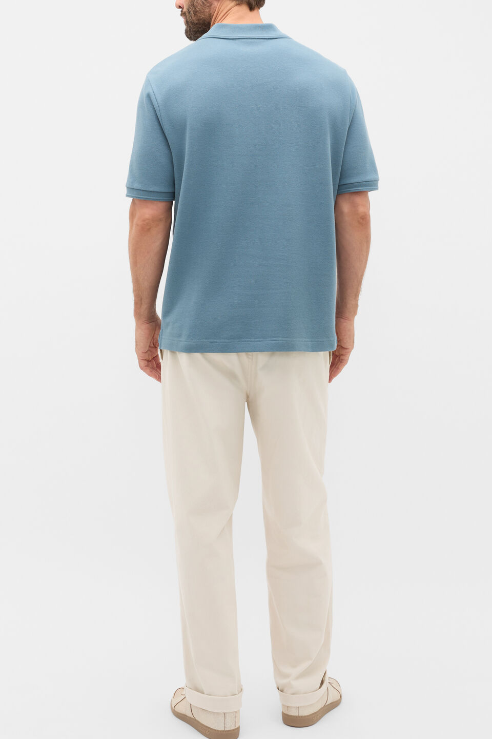 Pique Polo  Ocean Blue