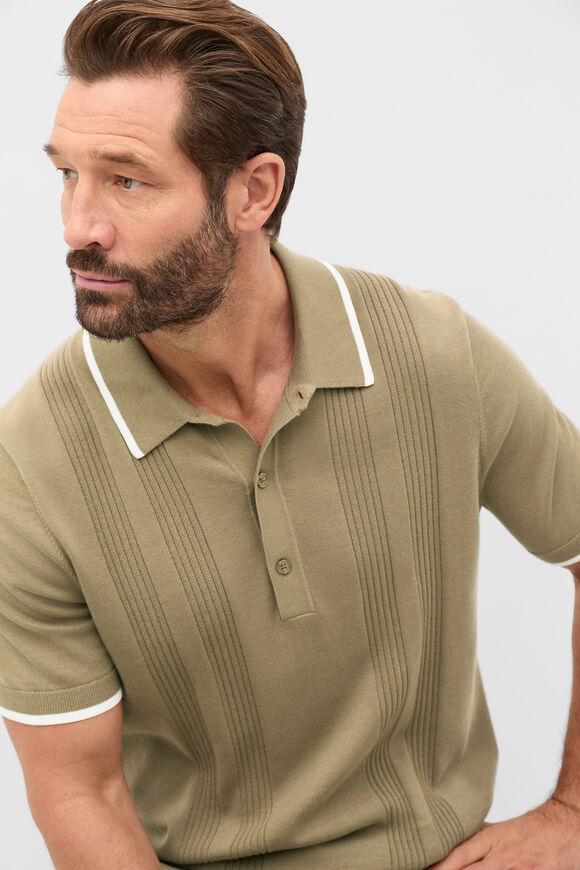 Cotton Rib Polo  Putty  hi-res