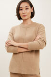 Relaxed Seam Front Sweater  Honey Dew Marle  hi-res