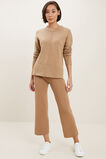 Relaxed Seam Front Sweater  Honey Dew Marle  hi-res
