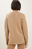 Relaxed Seam Front Sweater  Honey Dew Marle  hi-res