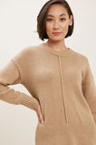 Relaxed Seam Front Sweater  Honey Dew Marle  hi-res