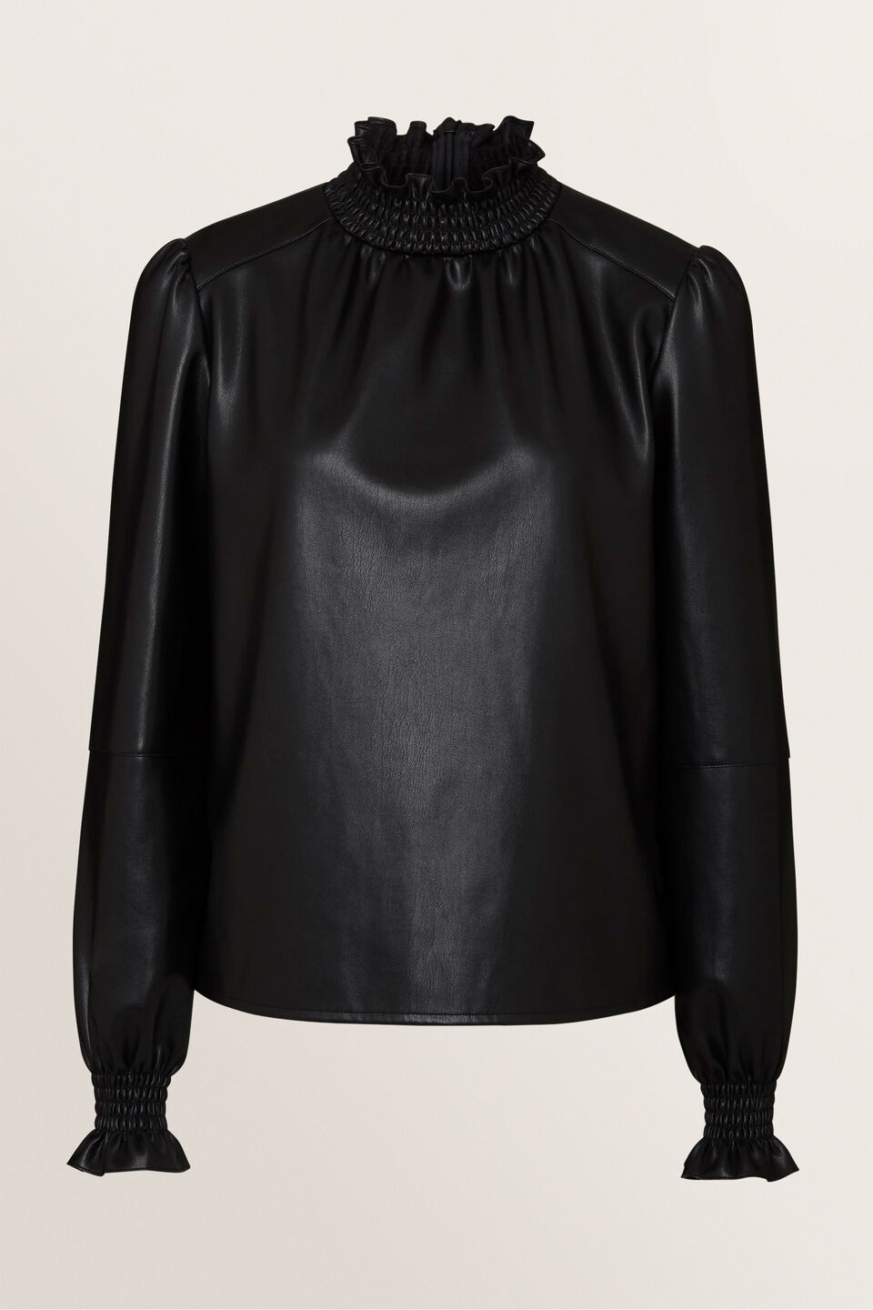 Frill PU Top  