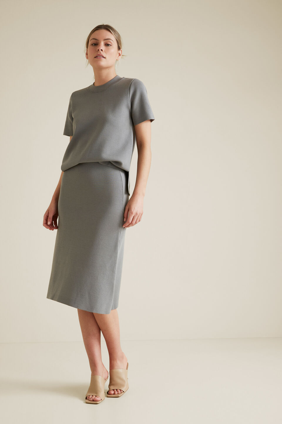 A-Line Crepe Skirt  