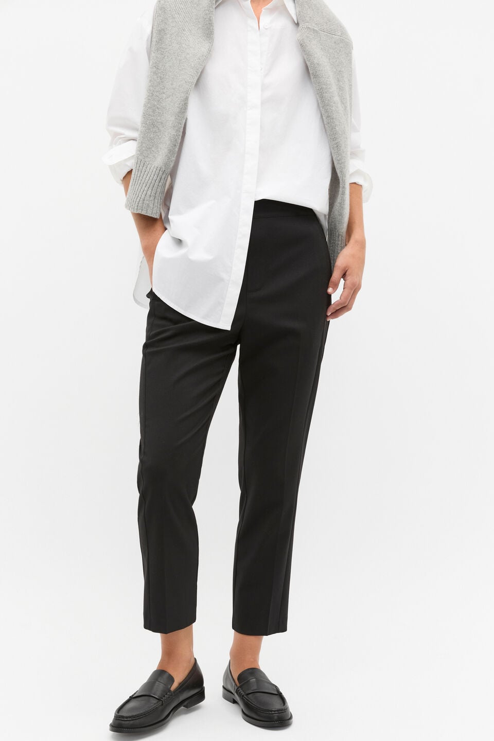 Slim Leg Elasticated Pant  Black