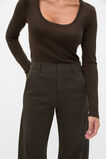 Twill Cotton Tapered Pant  Coffee Bean  hi-res