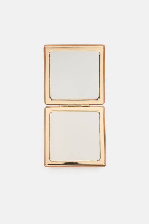 Compact Mirror  Tan  hi-res