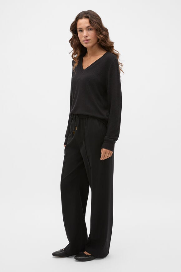 Supersoft V Neck Top  Black  hi-res
