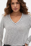 Supersoft V Neck Top  Mono Stripe  hi-res