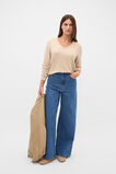 Supersoft V Neck Top  Sandstone Marle  hi-res